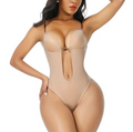 U Plunge Bra Backless Thong Bodysuit